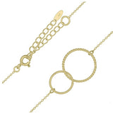 Double Ring Necklace - Gold