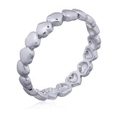 Heart Band Ring - Silver