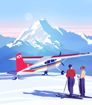 Mt Cook Ski Planes - A4 Print