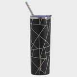 Slim Insulated Tumbler - Luxe Geo (Black/ White)
