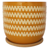Onyx Planter with Saucer Mustard & Sand