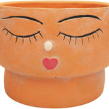 Face Squat Planter - Terracotta Large