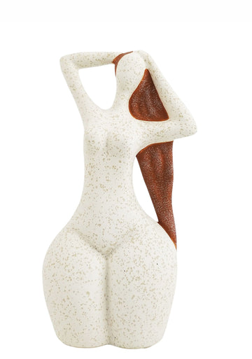 Jenna Girl Ornament - Terracotta & Sand